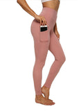 SEASUM-SEASUM Scrunch Butt Leggings with Pockets High Waist Lifting Yoga Pants