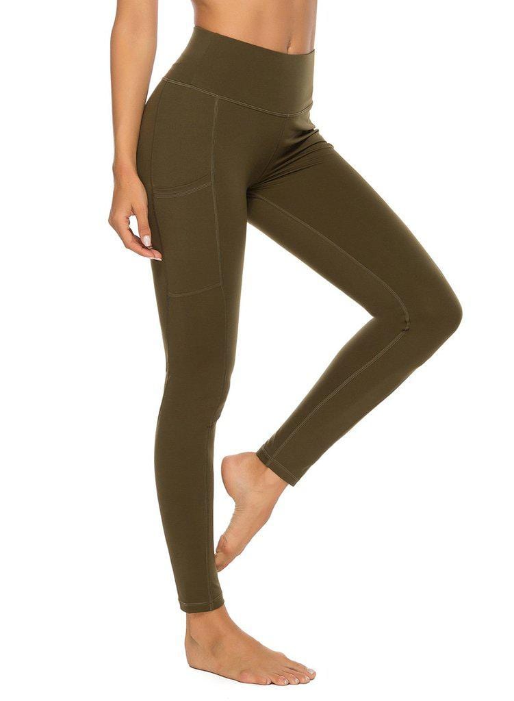 SEASUM-SEASUM Scrunch Butt Leggings with Pockets High Waist Lifting Yoga Pants