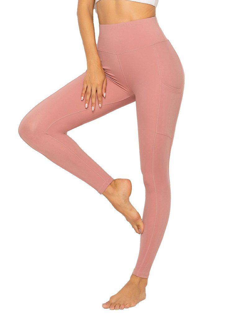SEASUM-SEASUM Scrunch Butt Leggings with Pockets High Waist Lifting Yoga Pants