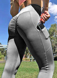 SEASUM-SEASUM Scrunch Butt Leggings with Pockets High Waist Lifting Yoga Pants
