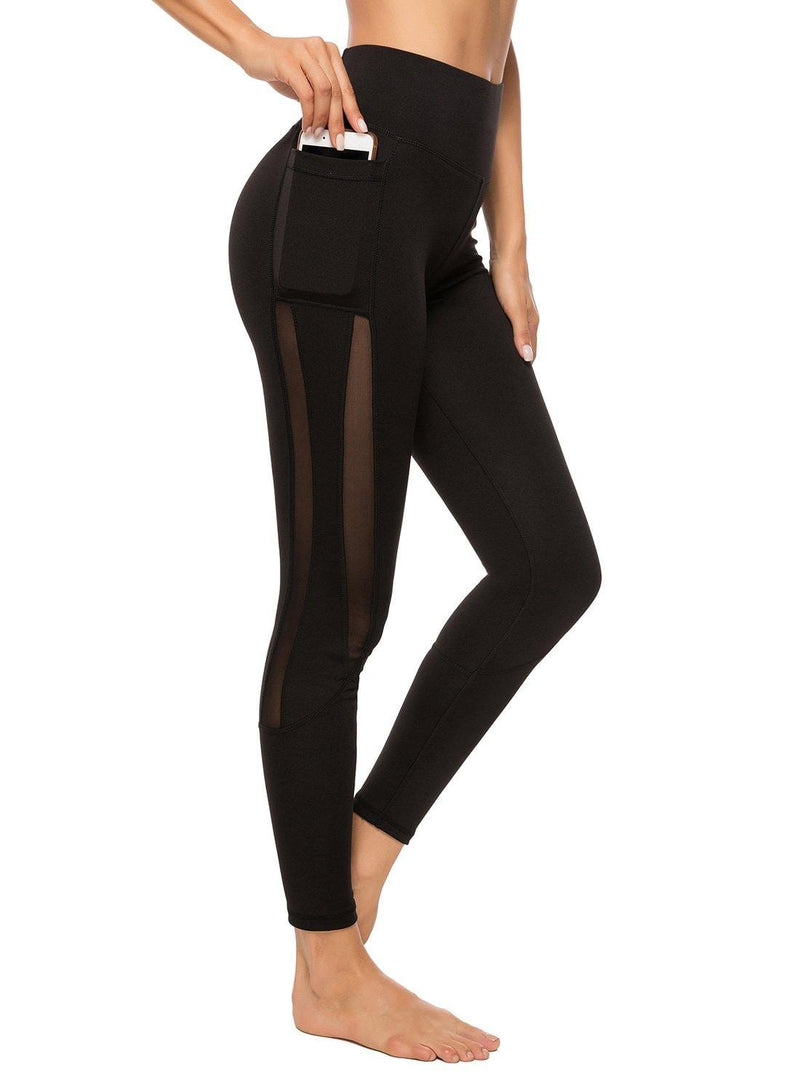 Ultra Soft Mesh Split Joint Women Yoga Pants - SEASUM