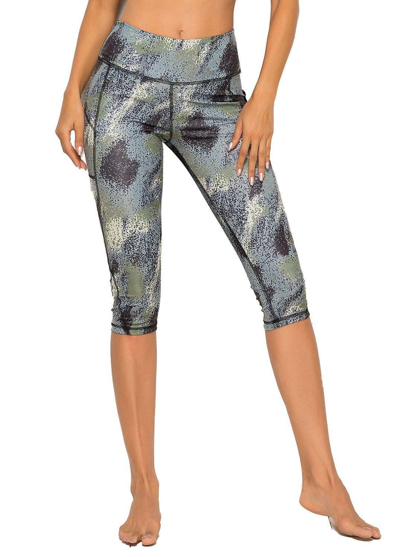 Floral Capris Yoga Pants for Fitness - SEASUM
