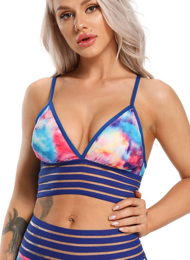 Sexy Hem Strapy Workout Sports Bra - SEASUM
