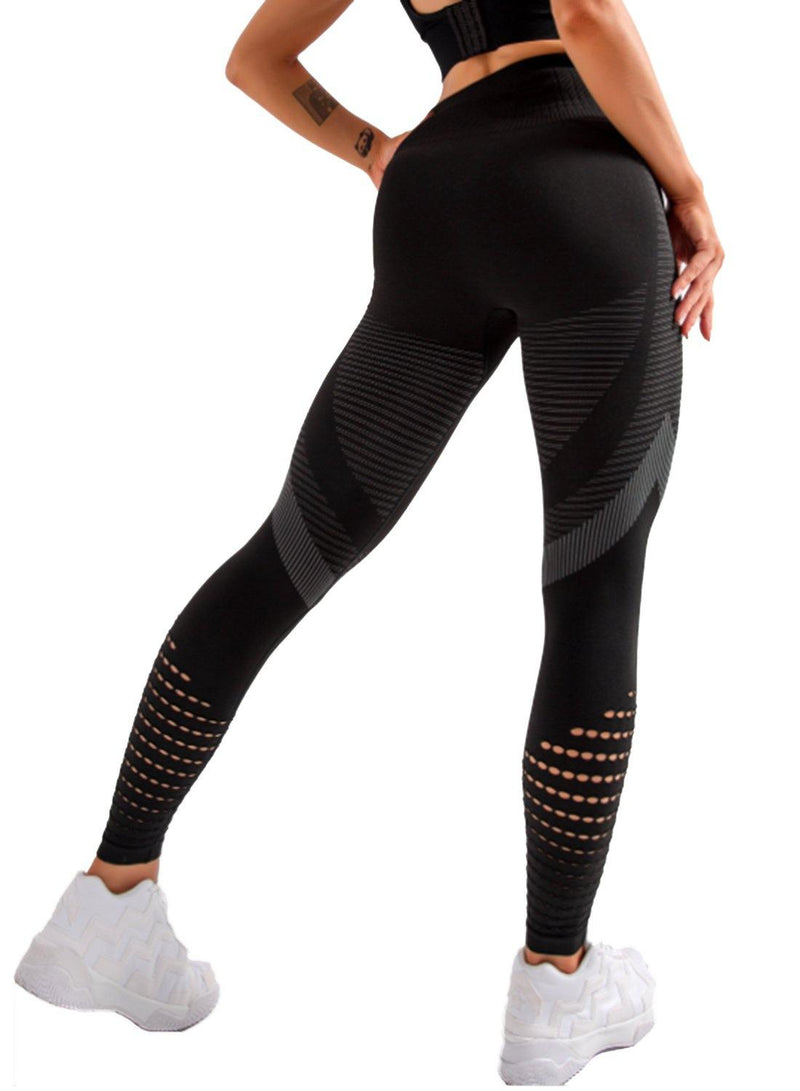 Hollow Out Breathable Seamless Yoga Pants - SEASUM