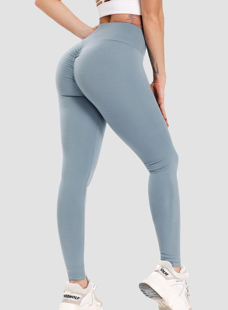 SEASUM Women High Waisted Workout Yoga Pants Butt Lifting Scrunch Booty  Leggings Tummy Control Anti Cellulite Textured Tights, #1 S-melange Grey, S  : Buy Online at Best Price in KSA - Souq