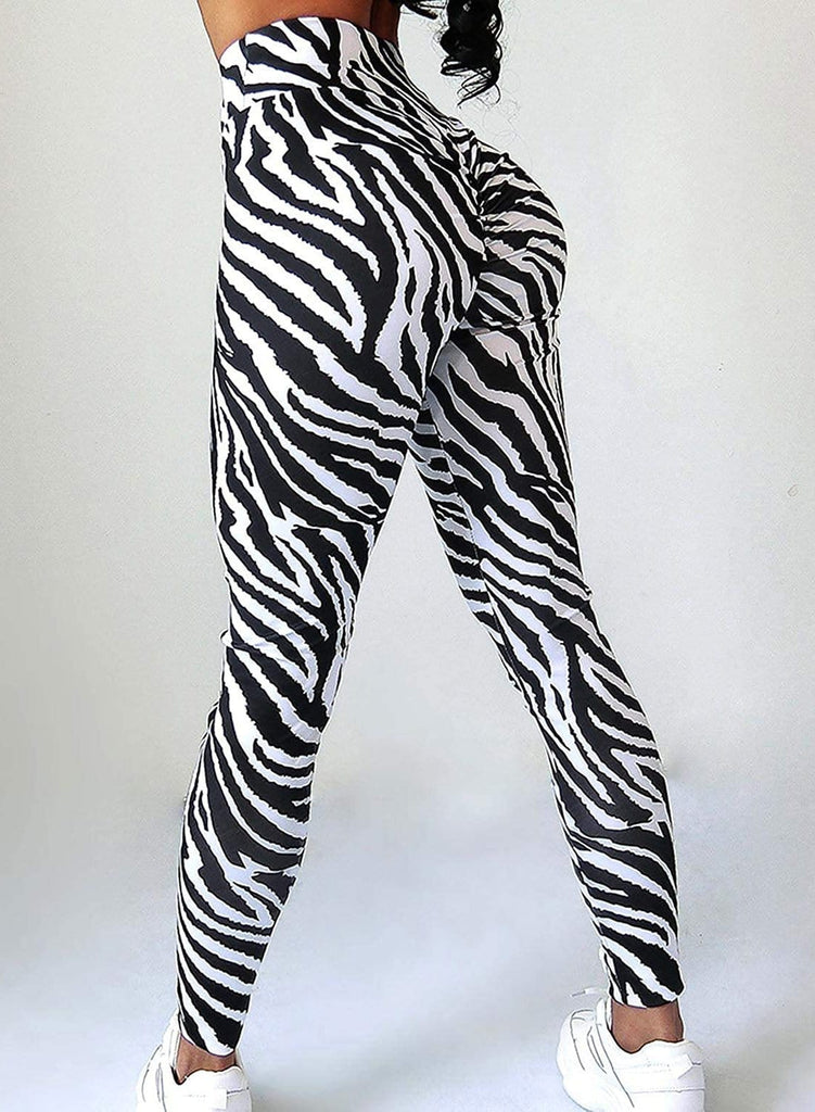 Zebra Print Training Workout Yoga Pants - SeasumFits