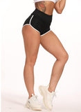 Solid Scrunched Women Sports Tight Shorts - SEASUM