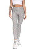 Women Three-dimensional Body Shaping Jacquard Leggings（sackcloth Interval Color）