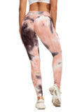 Women Three-dimensional Body Shaping Jacquard Leggings（Tie Dye2）