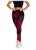 Women Three-dimensional Body Shaping Jacquard Leggings（Tie Dye2）