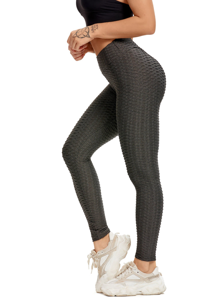 Ladies Honeycomb Leggings Anti-Cellulite Waffle Effect Active Yoga Leggings