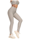 Women Three-dimensional Body Shaping Jacquard  Leggings（Solid Color）