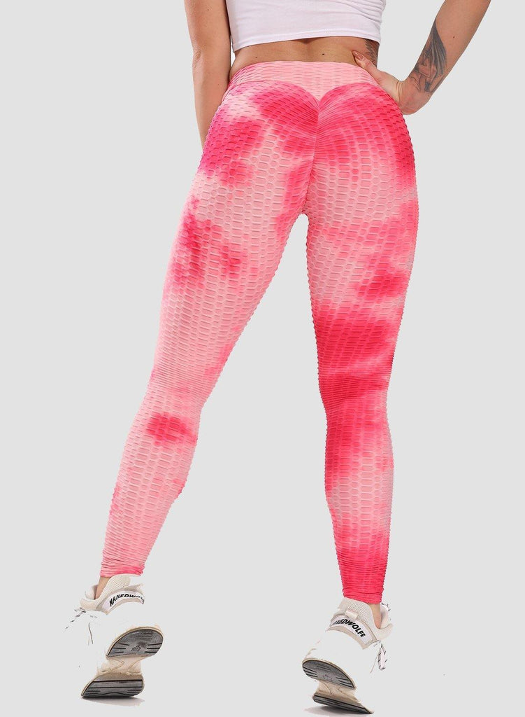 SEASUM Tie-dyed Leggings Compression Yoga Pants for Women - SEASUM