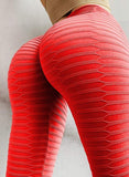 SEASUM-Textured Fitness Power Flex Leggings