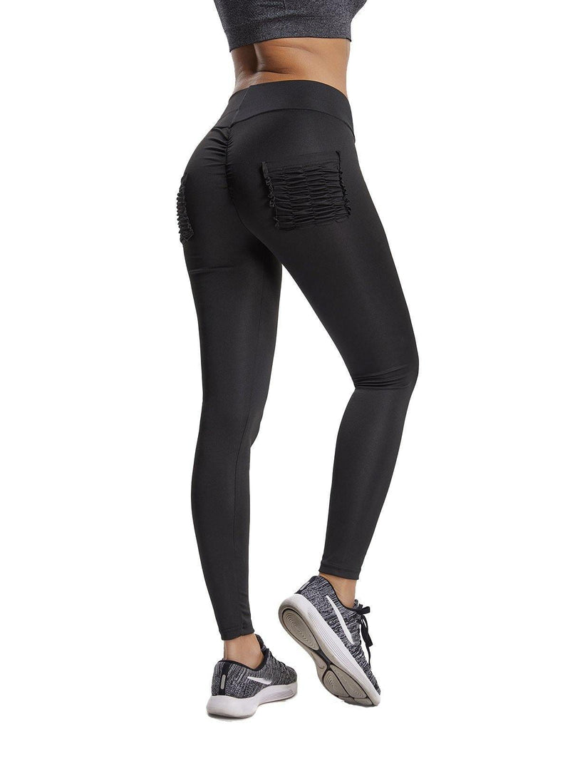 What is Back Pockets High Waist Fitness Fake Two Piece Yoga Trousers