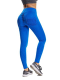 Solid High Waist Workout Yoga Pants - SEASUM