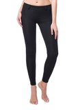 SEASUM-Solid Color Elastic Waistband Leggings