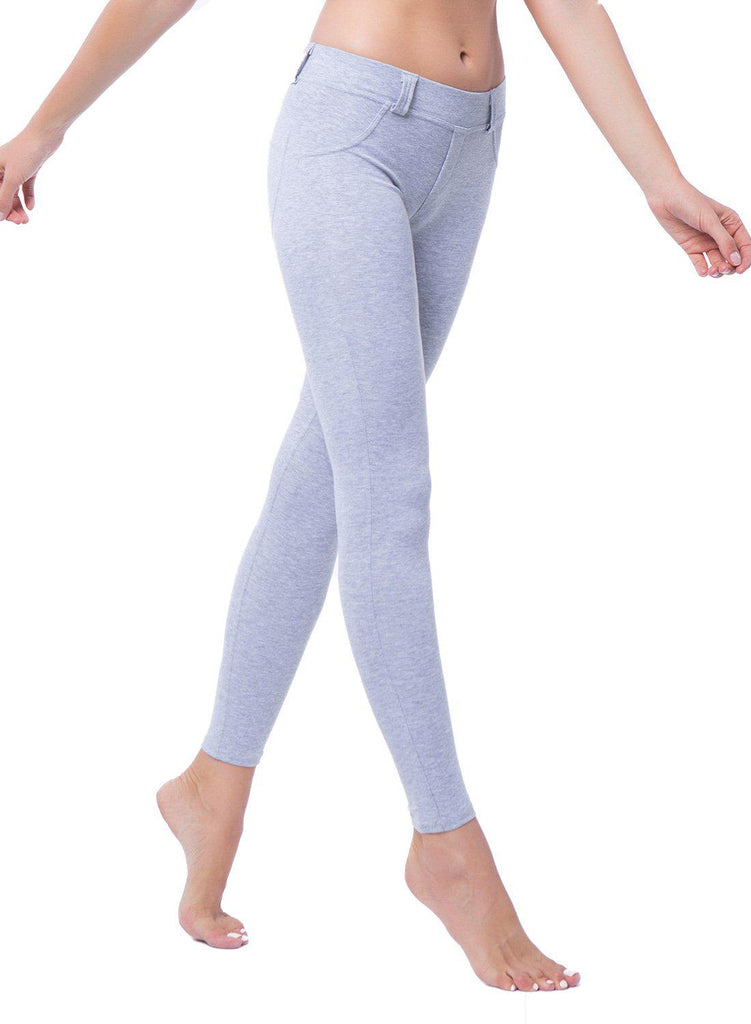 Solid Color Elastic Waistband Yoga Pants - SeasumFits
