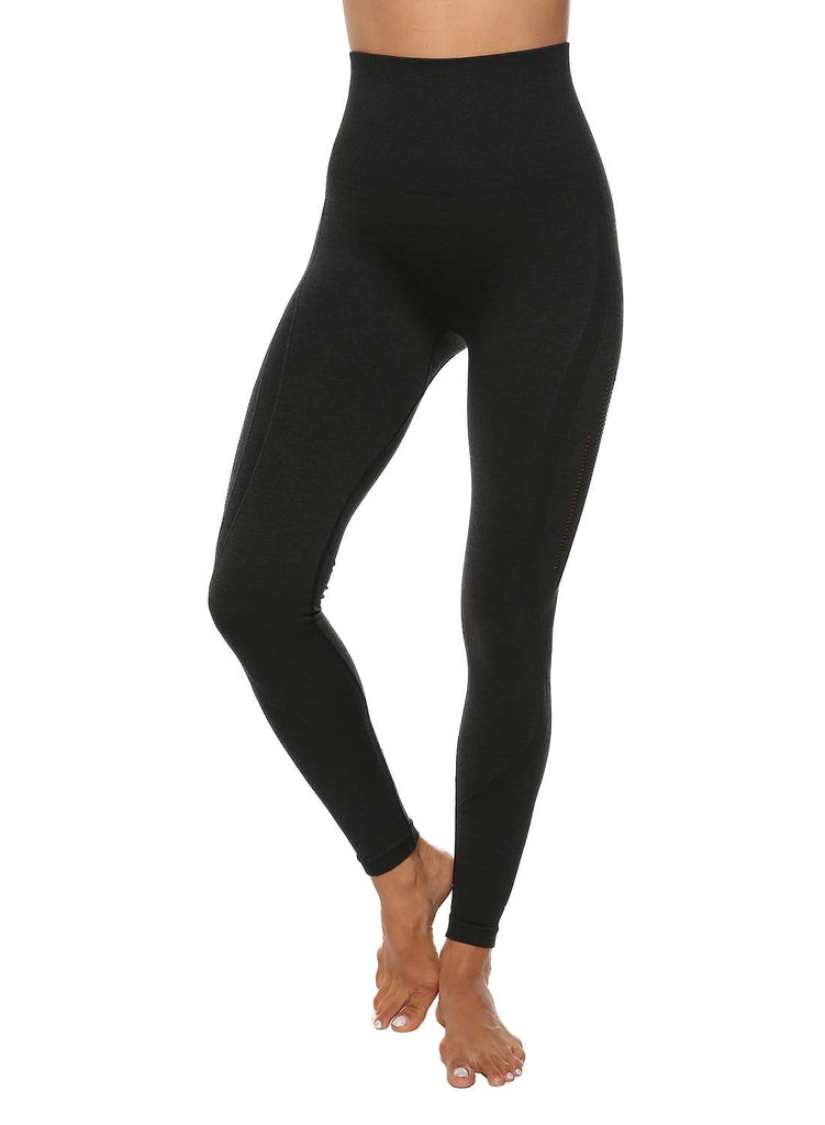 Floerns Women's Yoga Pants Hollow Out Seamless Wideband Waist Sports  Leggings at  Women’s Clothing store