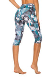 Women's Floral Print Capris Yoga Pants - SeasumFits