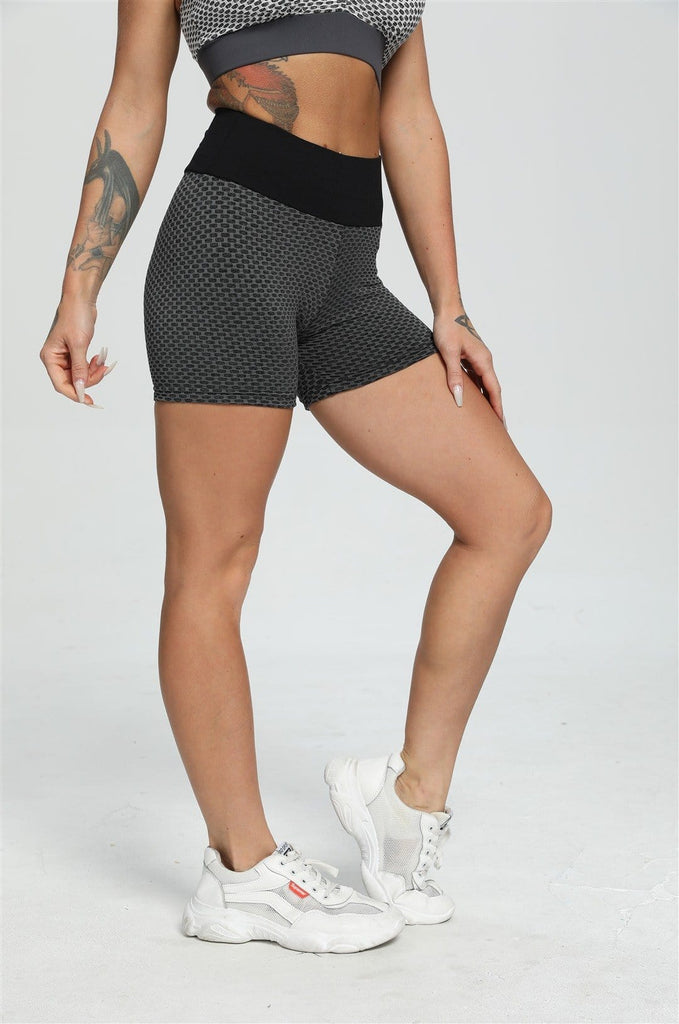 Womens Scrunch Butt Lifting Shorts Ruched Side Drawstring Skinny Shorts  Honeycomb Yoga Shorts Athletic Workout Biker Shorts