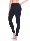Women's Solid Color Workout Running Yoga Pants - SEASUM