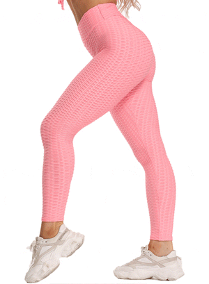 SEASUM Ruched Leggings Women's Textured Tummy Control - SEASUM