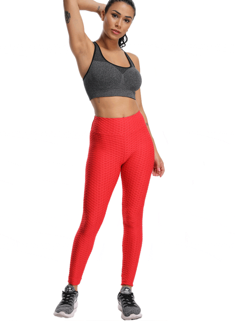 FANNYC Women's Sport Yoga Butt Lifting Leggings High Waist Ruched Textured  Stretch Fitness Tights Gym Running Workout Bodycon Pants - Walmart.com