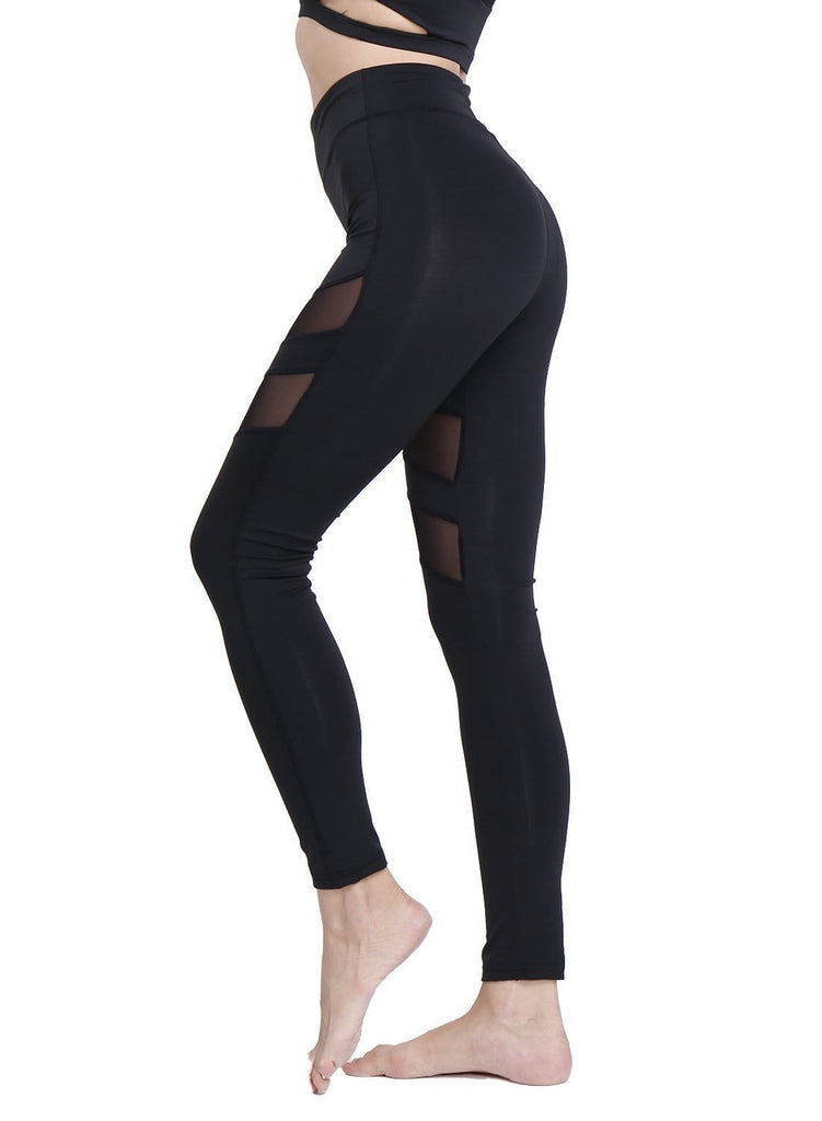 Women's Side Mesh Split Joint Yoga Pants  for Fitness - SeasumFits